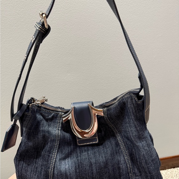 True Religion Handbags - True Religion Dark Denim Shoulder Bag